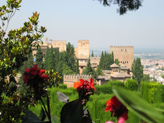 flowers and Alhambra