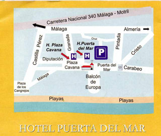 Nerja - Hotel brochure map