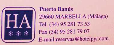Puerto Banus - hotel contact info